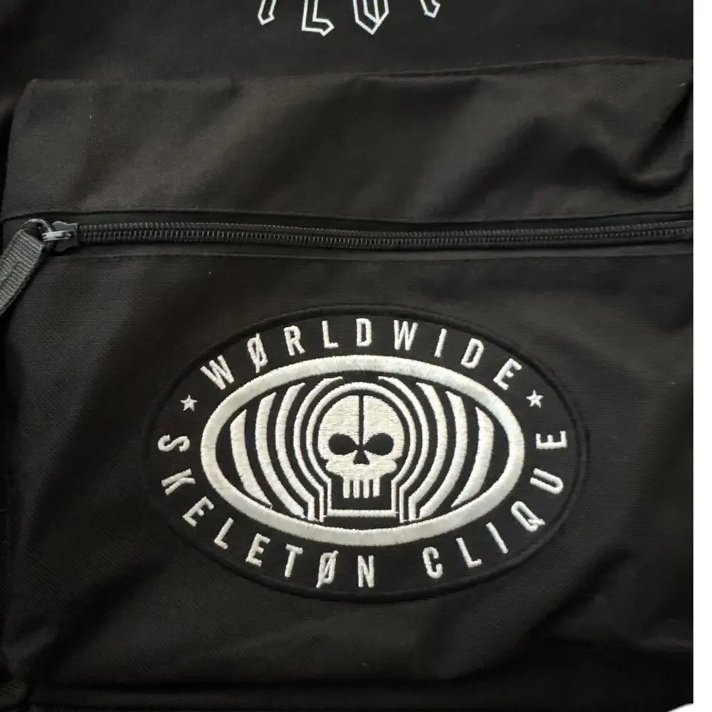 Hot Topic Twenty One Pilots Skeleton Clique Backpack Black Book Bag EUC